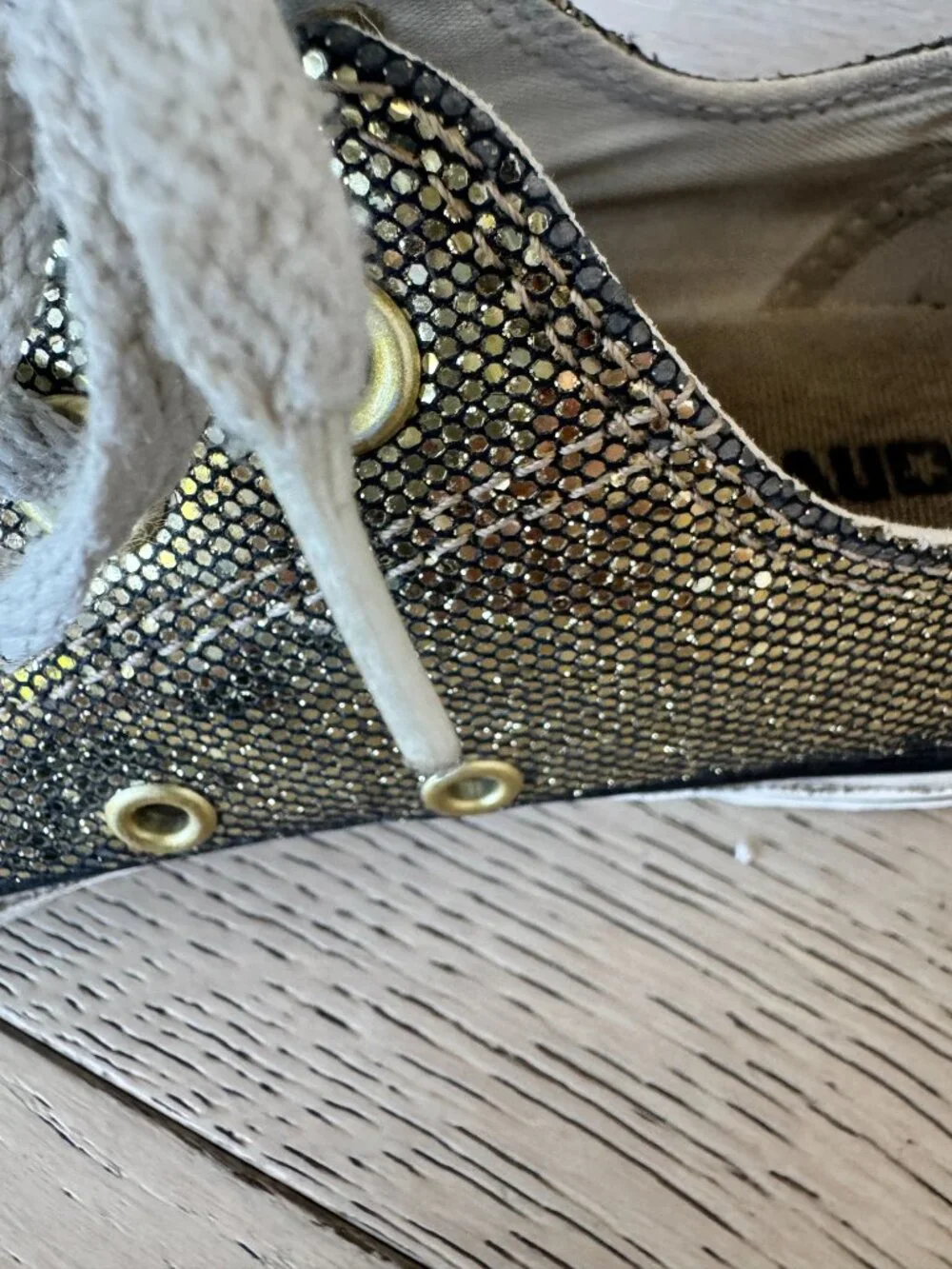 Converse Low Top Gold Glitter 7.5